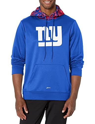 ZUBAZ NFL MEN'S NEW YORK GIANTS TEAM COLOR CAMO BACK PANEL HOODIE