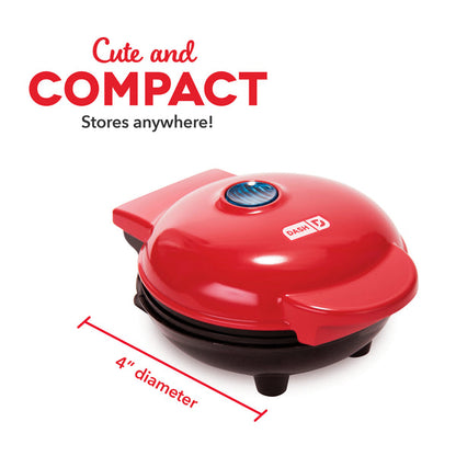 Dash Red Heart Mini Waffle Maker