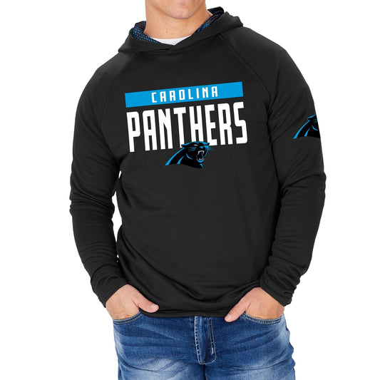 ZUBAZ MEN'S NFL CAROLINA PANTHERS TEAM COLOR HOODIE W/ VIPER PRINT DETAILS