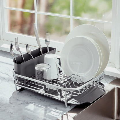 Kitchenaid Aluminum Space Saving Dishrack in Charcoal Gray